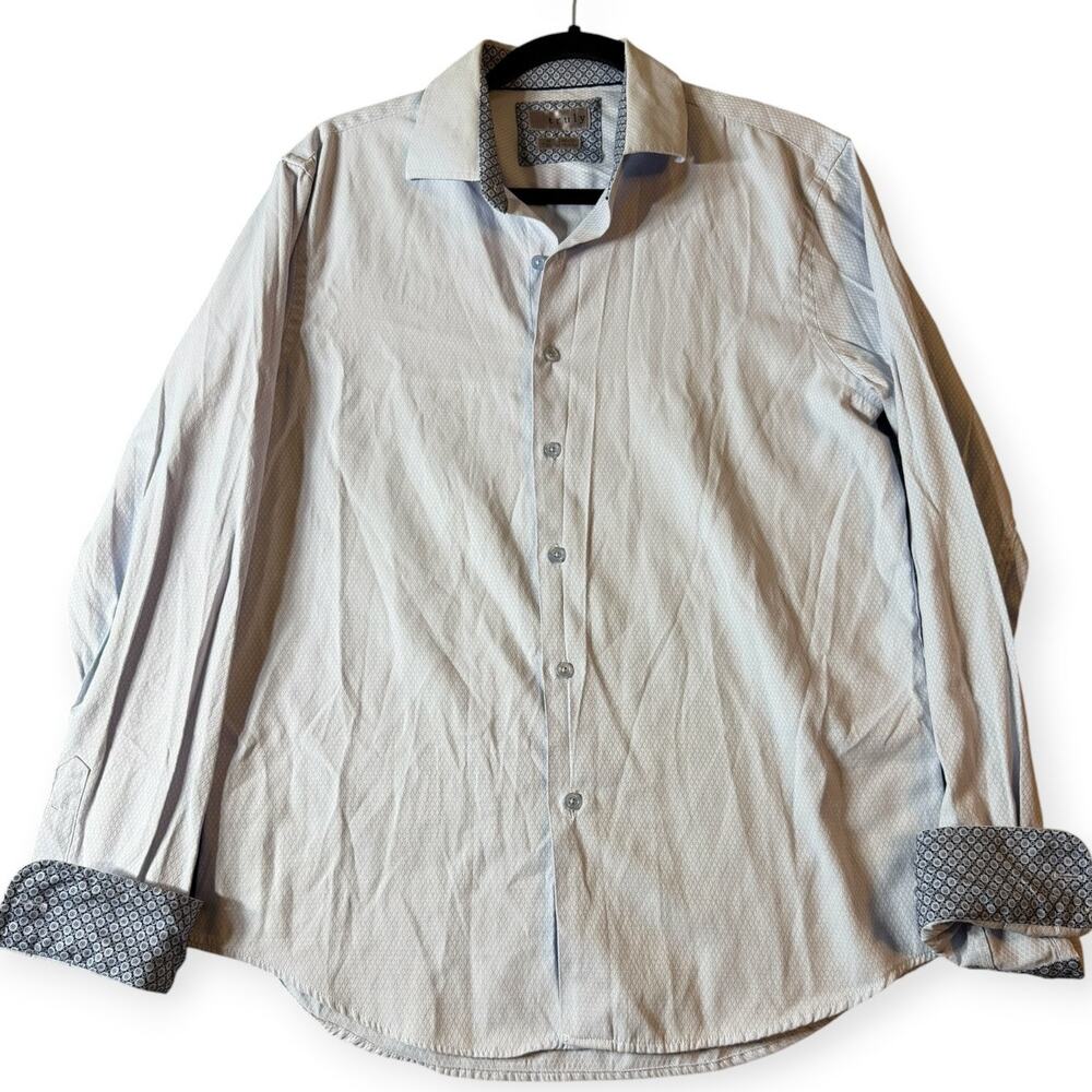 Truly Slim Fit LS Button Down, Light Blue, Flip Cuffs, Men's Medium